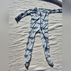 KicKee Pants Bamboo Sleeper Blue With Whales 9-12 Months